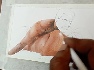 Erotic Art Or Drawing Of a Sexy Bengali Indian Woman having "First Night" Sex with husband