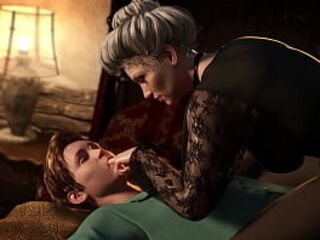 Freaky milf dominates a young man (Full game in bio)