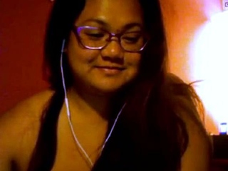 Busty Asian BBW fingers herself on webcam