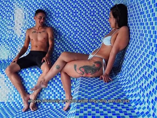 Colombian Milf Pawg Fucks Stranger In Sauna, Cumshot Her Face! Kylei Ellish And Dani Clark