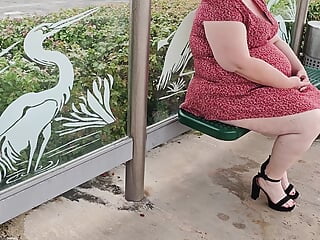 The perverted stranger at the bus stop asked me to lift up my dress & show him my pussy