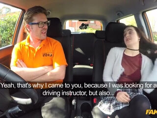 19 Year Old Brunette Learner Seduces Instructor In Car Sex Romp