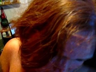Ginger-haired wifey Gets spunk On throat and milk cans