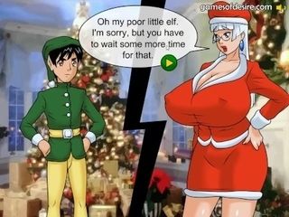 '[Xmas Hentai Game] Christmas Pay Rise - Mrs. Santa fucks cheat on her husband with Sparky the elf'