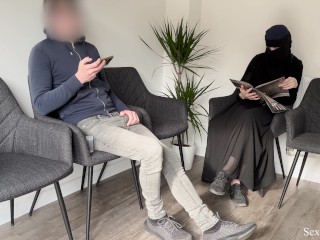'Public Dick Flash in a Hospital Waiting Room! Gorgeous muslim stranger girl caught me jerking off'