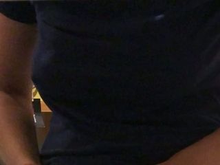 Brunette wife's natural tits exposed