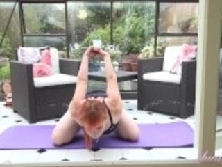 "AuntJudys .. Buxom 43yo UK Auntie Velvet gets horny during Yoga"