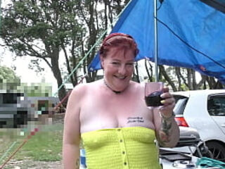 Blatant Public Display at the local Holiday Park by trashy Kiwi MILF. Trailer