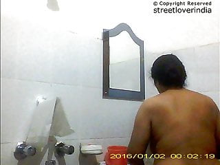 Sexy Indian Bengali Aunt Mili captured in bathroom Part 1