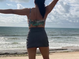'# fÃ©rias adultas 2021- segundo dia na praia- Bom dia ao sexo com porra na boca na praia'
