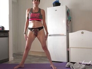 AuntJudys - Working Out with Petite Amateur MILF Scarlet