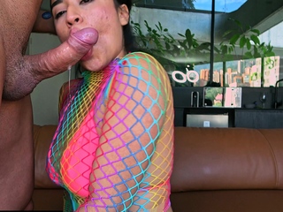 Throat fucking this big ass latina MILF slut with deepthroat