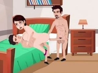 Unsatisfied Indian Bhabhi enjoys her both holes Penetrated by Two Big Cocks - Part 2
