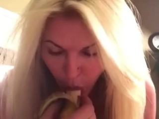 Deb Gardner throating A Banana