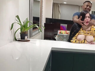 BBC Pounds BBW, While Her Hubby Cooks A Dinner For Them