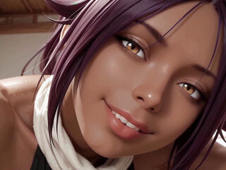 Yoruichi Helps You To Relax And Lets You Cum On Her Breasts After Being Fucked