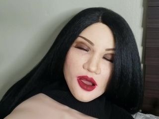 'Female Masking Fetish: Pregnant Silicone Milf Doll Pleasures herself with vibrator roleplay.....'