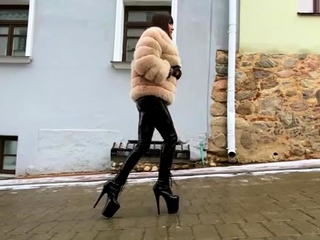 My Latex Baby - Svetlana - In Winter In A Vinyl Catsuit