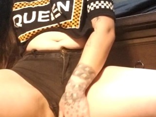 'Goth Co worker tease and smother'